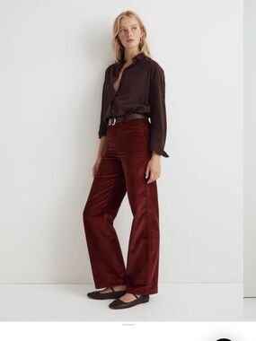 Madewell Corduroy Pants in Garnet Stone size 31 excellent